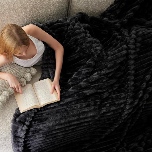 GentleSoft Ribbed Plush Blanket — Ultra-Soft Cozy Throw