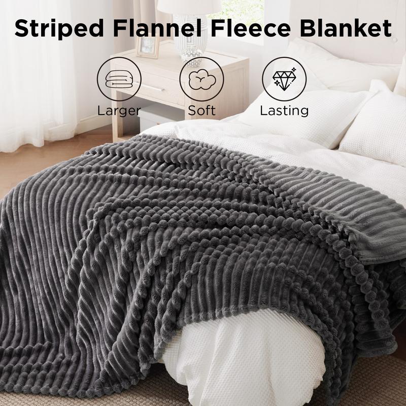 GentleSoft Ribbed Plush Blanket — Ultra-Soft Cozy Throw