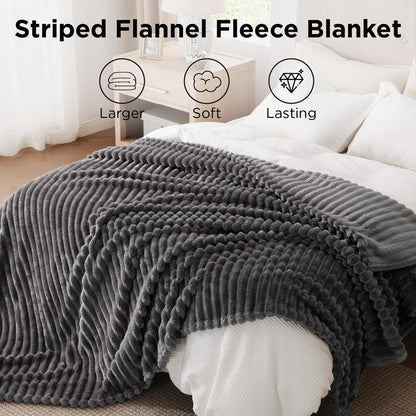 GentleSoft Ribbed Plush Blanket — Ultra-Soft Cozy Throw