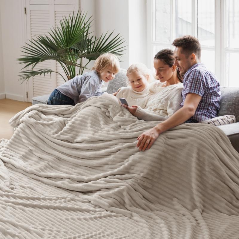GentleSoft Ribbed Plush Blanket — Ultra-Soft Cozy Throw