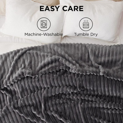GentleSoft Ribbed Plush Blanket — Ultra-Soft Cozy Throw